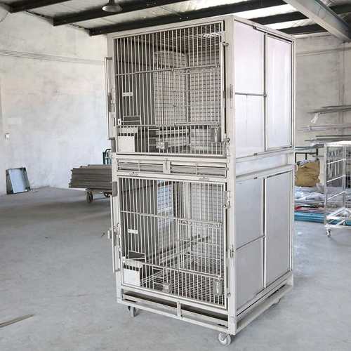 饲养猴笼厂家供应双层不锈钢猴笼宠物笼宠物店寄养实验室饲养猴笼