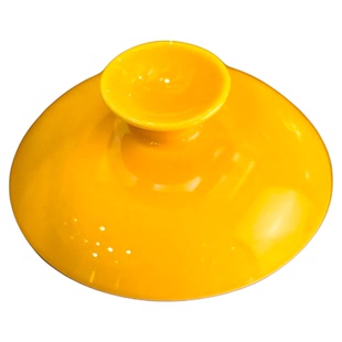 曦瓜三才盖碗盖子 茶碗盖子 新款黄色泡茶杯陶瓷岩茶具