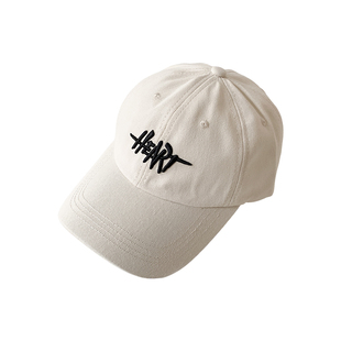 王一博同款字母刺绣棒球帽女2026春季大头围宽帽檐加深顶鸭舌帽子