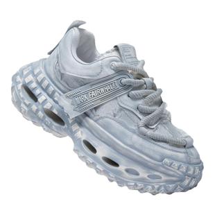 胡夏同款马克华菲男鞋新款厚底老爹鞋男增高轮胎鞋男士潮流休闲鞋