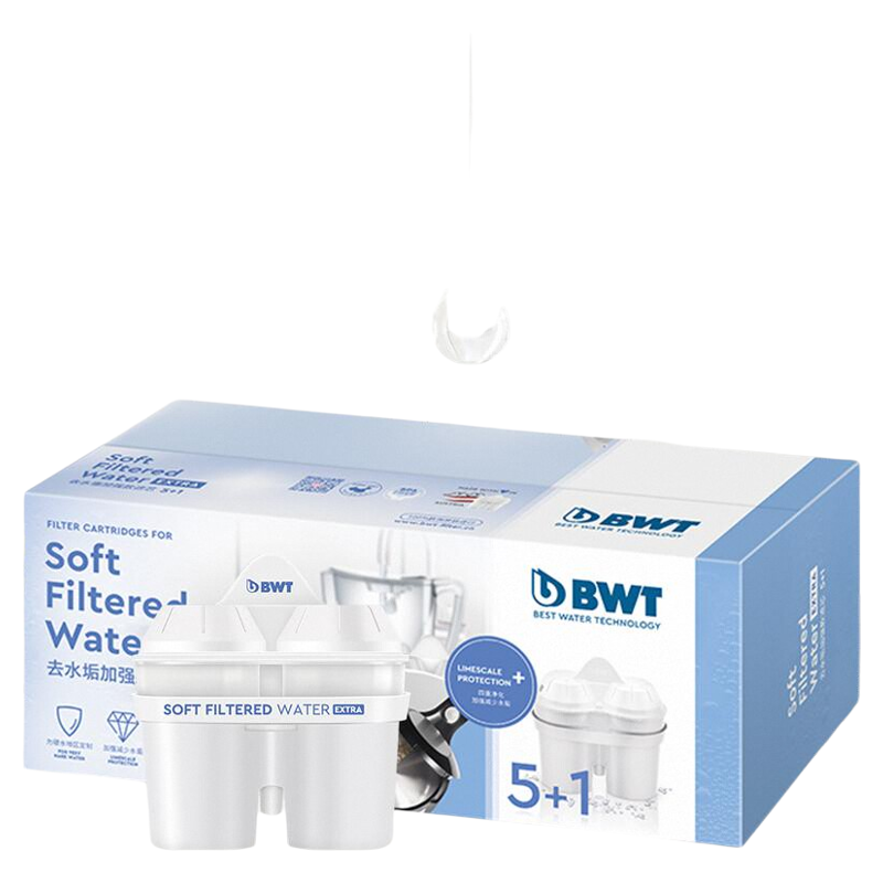 德国BWT净水壶滤芯家用净水器去水垢加强版倍世过滤水壶进口滤芯