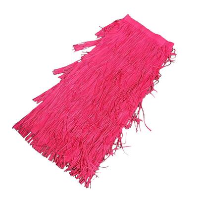 弹力垂感流苏褶皱半身裙女包臀裙