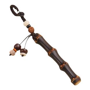 实心竹节节高升平安钥匙扣手工紫竹挂件竹节钥匙扣挂件创意送礼品