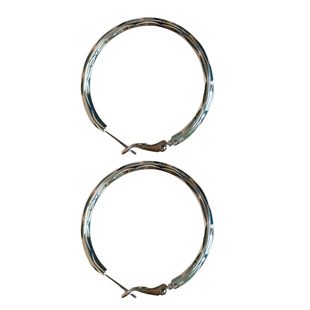 圆圈耳环菱纹光面耳圈潮高级感不掉色925银针轻奢欧美风夸张耳饰