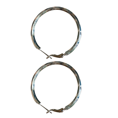 圆圈耳环菱纹光面耳圈潮高级感