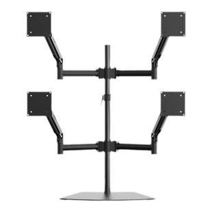 四屏显示器支架三屏上下双屏一拖二台式电脑免打孔炒股升降底座