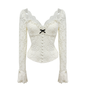 Lazy Didi天鹅缪斯 200g绒面里布提花立体蕾丝上衣加绒蛋糕长纱裙