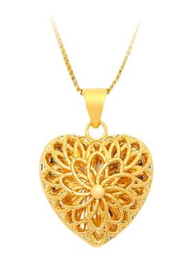 Manreya爱心镂空简约吊坠项链