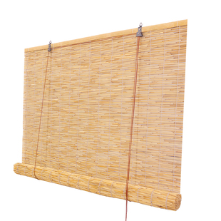 芦苇帘子草帘子竹帘卷帘窗帘隔断帘阳台遮阳背景墙茶室阳光房门帘