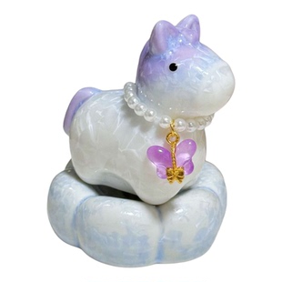 转转小马渐变色陶瓷小马景德镇同款结晶釉可爱马年摆件新年礼物