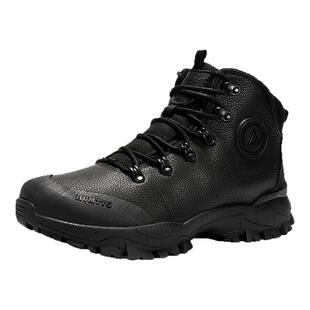 悍途男鞋冬季新款真皮羊毛加厚保暖雪地靴东北防寒加绒二棉鞋