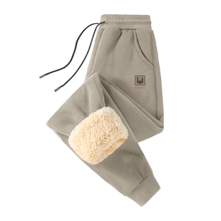 GV真维斯加厚绒裤子男款2025年新款卫裤男冬季保暖青少年运动裤C