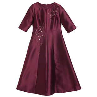 喜妈妈婚宴装晚礼服女2025新款高端轻奢小众高级感丈母娘婆婆喜服