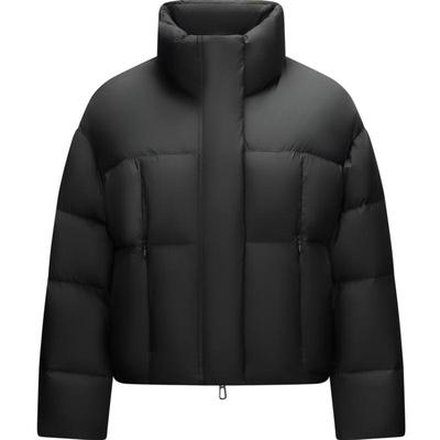 森马简约防水立领宽松羽绒服女