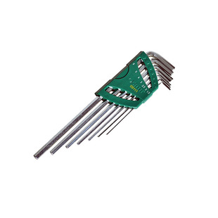 世达内六角扳手套装9件套公制英制加长特长平头内六方工具组套