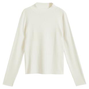 YINER音儿女装冬季法式绵羊毛针织衫立领套头打底衫