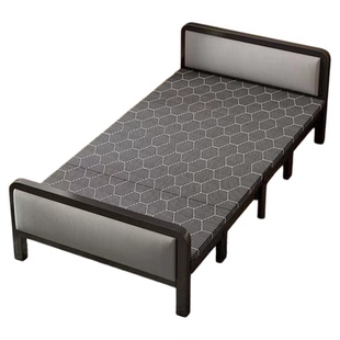 折叠床午休单人床1米5双人床出租屋简易床成人家用铁床午睡硬板床