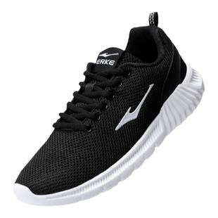 鸿星尔克灰色跑鞋男夏季新款透气网运动鞋红星男士软底轻便鞋子男