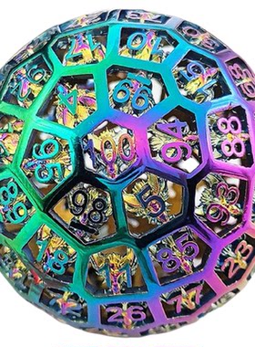 GBTDICE金属空心镂空骰子D100面