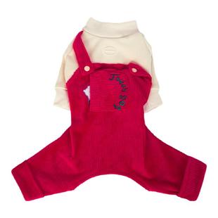 Touchdog它它狗衣服四脚居家服假两件中小型犬保暖秋冬泰迪宠物