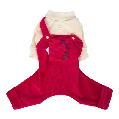 Touchdog它它狗衣服四脚居家服假两件中小型犬保暖秋冬泰迪宠物