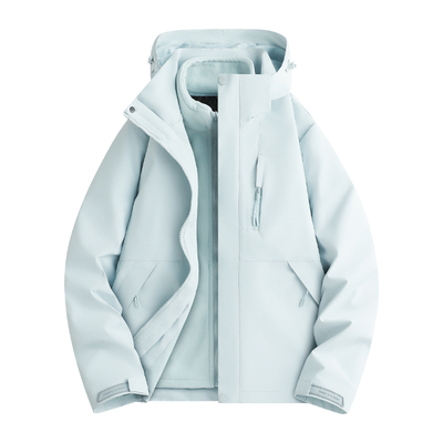 粉色冲锋衣女款2026新款户外防风三合一秋冬加厚超好看外套男学生