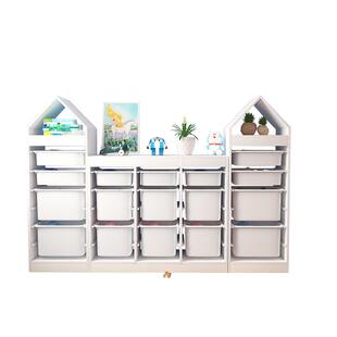 宝宝玩具收纳架幼儿园家用大容量儿童储物整理架实木置物架收纳柜