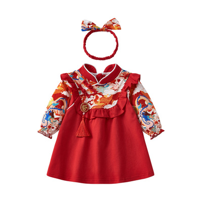 周岁女宝宝礼服旗袍女童公主裙
