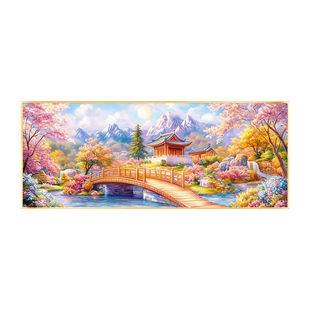 2026新款亭台楼阁风景钻石画满钻治愈风景钻石绣手工diy点贴砖5d