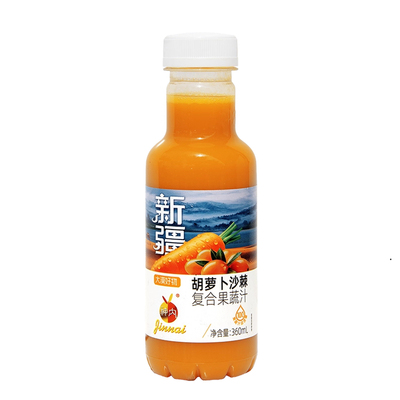 【配方干净】神内胡萝卜沙棘复合果蔬汁新疆特产360ml*6瓶/15整箱