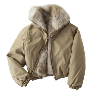 橘子树在哪儿超好看环保皮草女冬季高级感双面穿加厚保暖毛毛外套