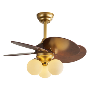 餐厅精致风扇灯2025新款魔豆吊灯带风扇中古风家用吊扇灯饭厅静音