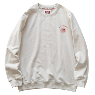 谢先绅 奖励普通人复古怀旧卫衣 冬季加厚圆领休闲纯色毛圈套头衫