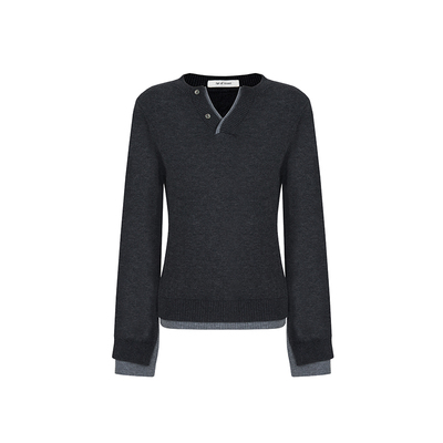 AgeofAscent假两件撞色毛衣