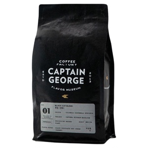 乔治队长 黑猫拼配香浓精品意式浓缩意大利美式咖啡豆可磨粉454g