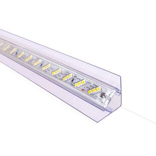 新品上市定制灯带卡槽45度室内吊顶灯带伴侣固定卡扣明装直线槽