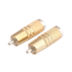 发烧纯铜镀银莲花头RCA音频插头hifi线材接线连接端子音视频AV头