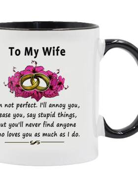 送妻子礼物马克杯 wife Gift mug 陶瓷变色杯 结婚纪念日水杯