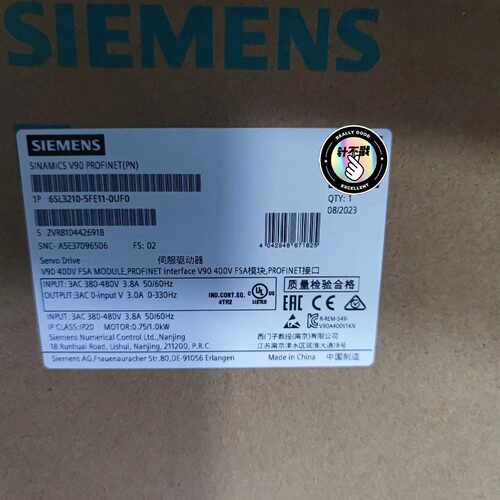 议价6SL3210-5FE11-0UF0  西门子V90驱动1K