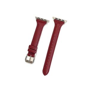 适用小米9pro表带新年红色真皮手表带8/7pro版腕带女秋冬新款七八九代手腕带高级智能电子运动手表替换手表链