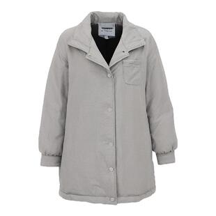 无色无味冬季女款休闲风口袋设计纯色连帽保暖棉衣棉服夹棉外套女