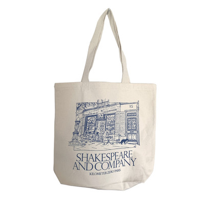 新版自制法国巴黎书店帆布包袋