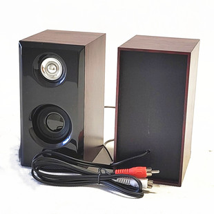包邮2.1低音炮莲花口通用卫星箱音响 左右小音箱喇叭副音响一对价