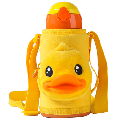 带吸管可爱316小黄鸭保温杯水杯