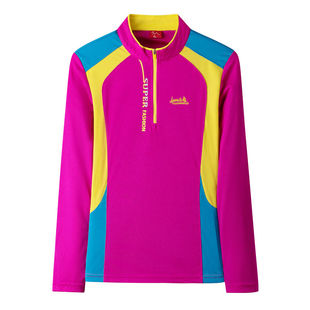 户外女装女速干衣长袖T恤防晒服情侣运动装徒步快干衣防晒衣大码