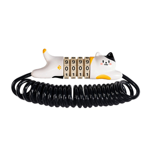 洛克兄弟自行车锁山地车电动车猫咪锁便携头盔锁儿童车防盗密码锁