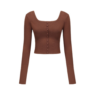 [甄选5.5折]NanaJacqueline复古运动时尚套装女长袖针织上衣网球