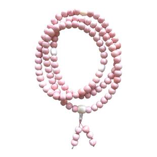 天然七宝粉贝珍珠老形佛珠6mm108颗毛衣项链手链女款手串复古宫廷