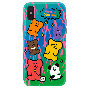 GENTLE REBELS原创闪电小熊手机壳韩国ins星星适用iphone17promax苹果16呆萌可爱酷骷髅熊猫软糖辣妹多彩渐变