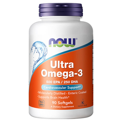 【自营】NOW诺奥浓缩深海ultra鱼油软胶囊omega-3欧米伽3 90粒/瓶